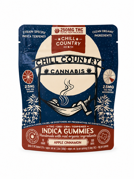 Microdoseable Delta 9 THC Gummies — Apple Cinnamon (Indica) / D9 THC 25mg / 10ct — 01-front.png